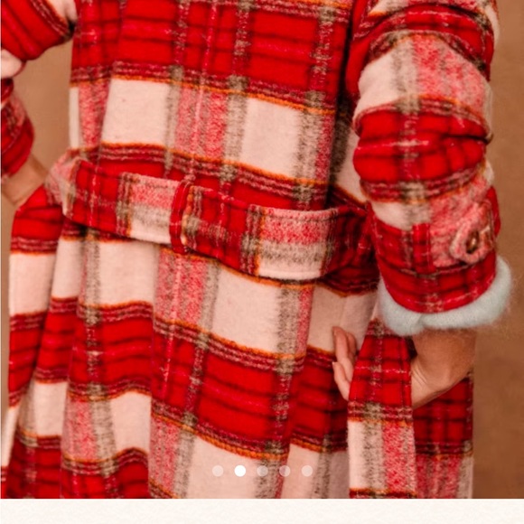 Sezane Scott plaid tartan coat - Picture 3 of 8
